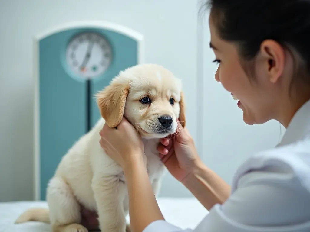 子犬の健康診断