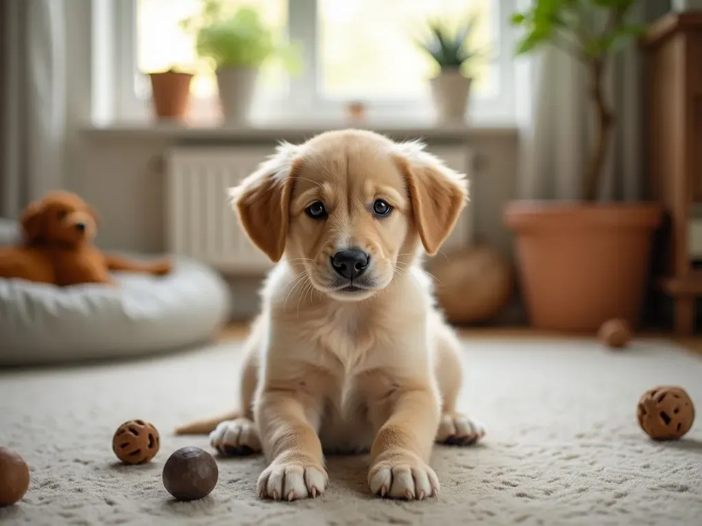 子犬の安全な留守番環境