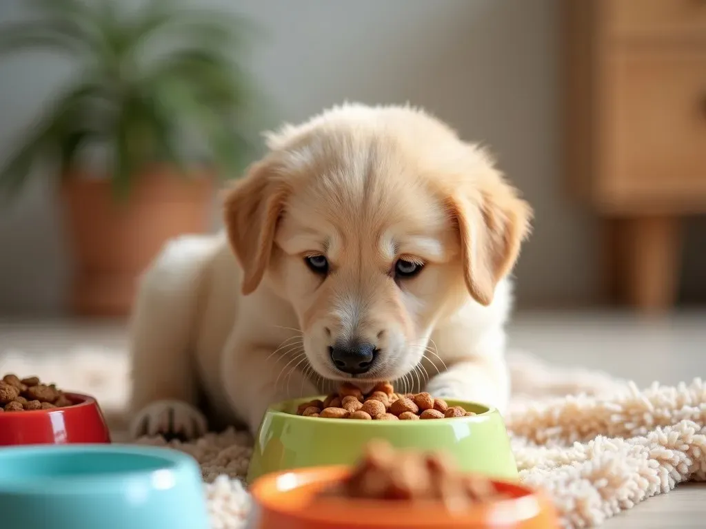 子犬の食事