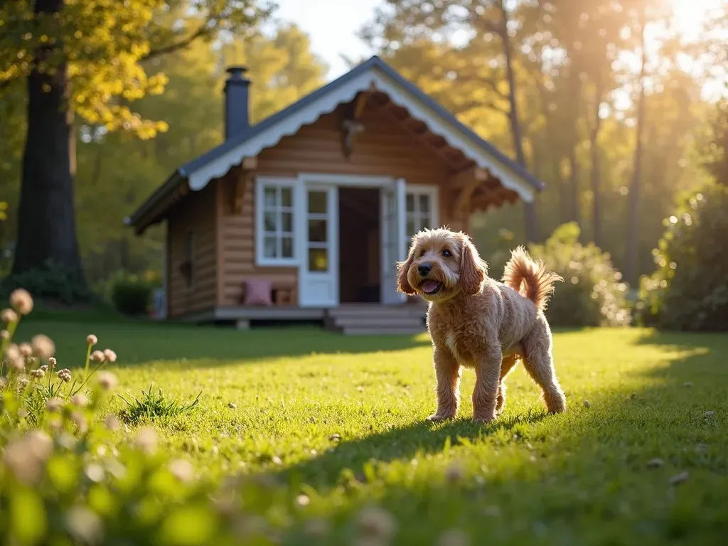 犬と泊まれるコテージの風景