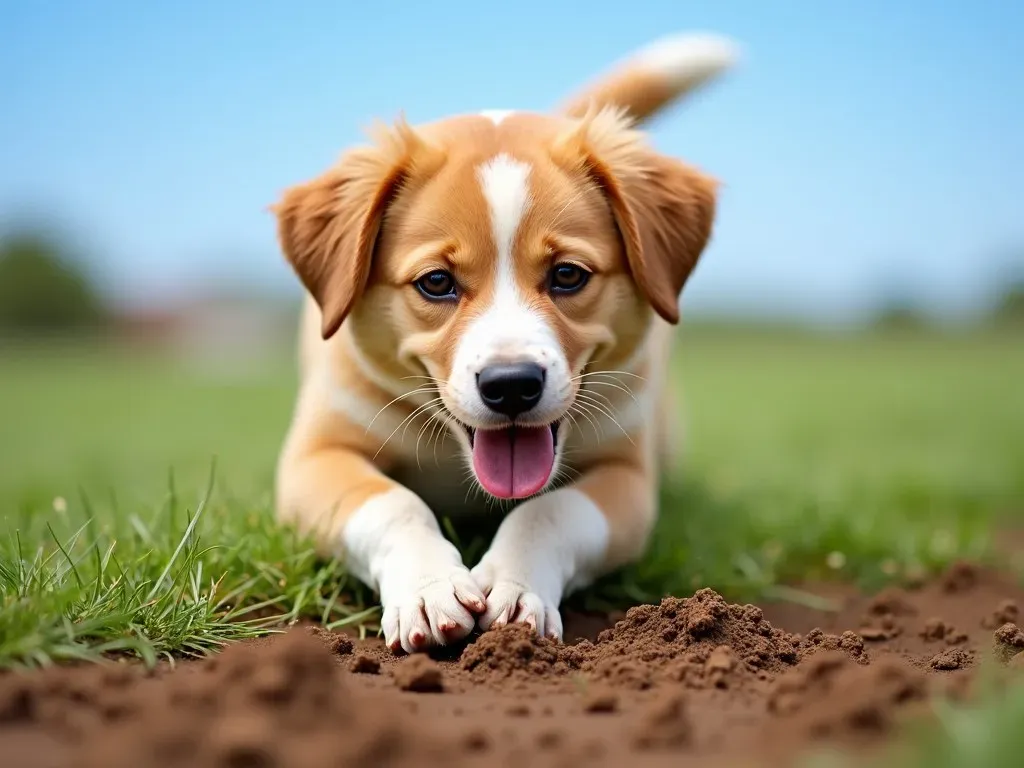 犬 前足で掘る