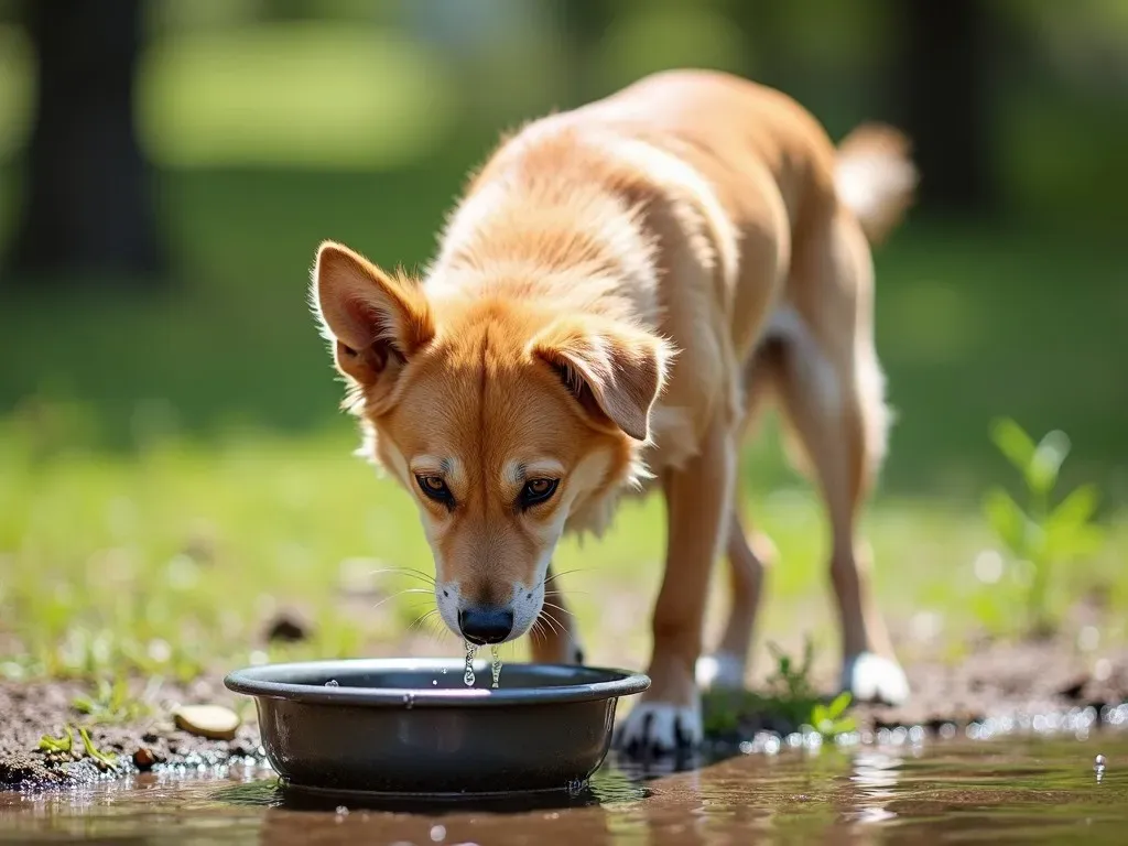 犬 水 飲む姿勢