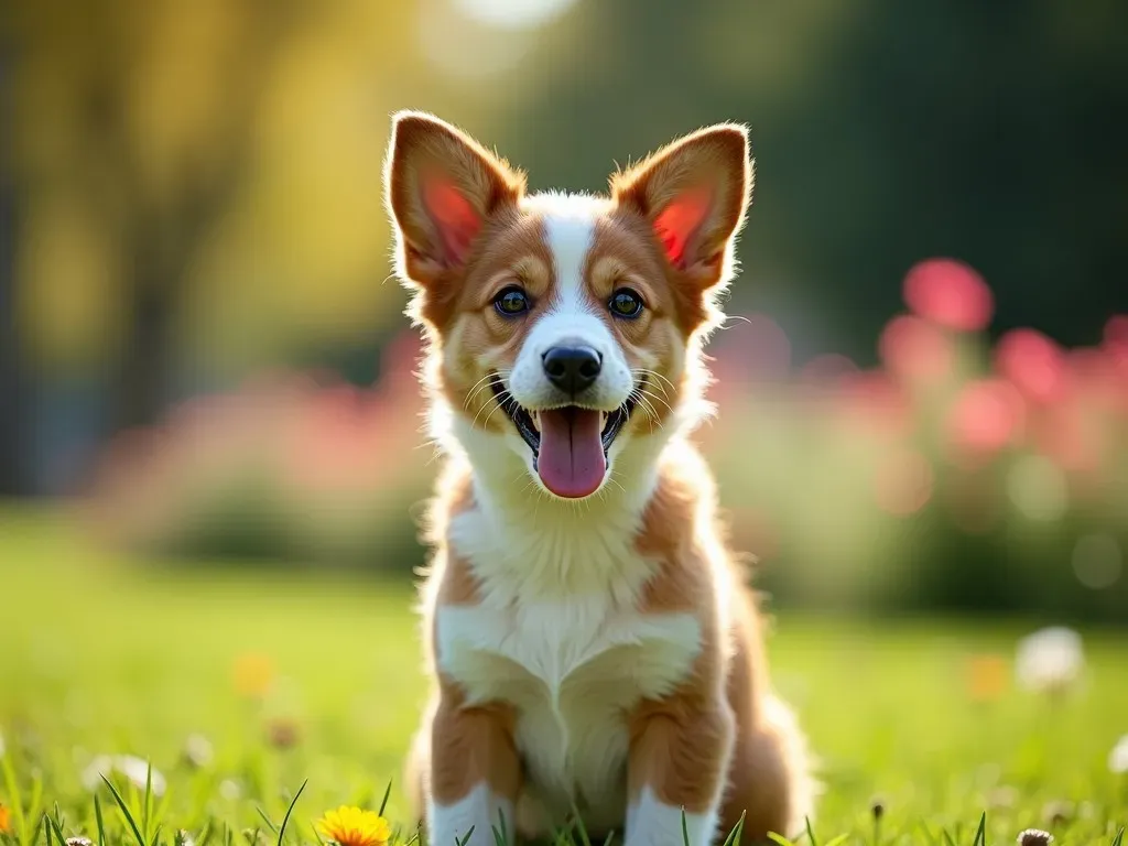 茶色と白の犬種